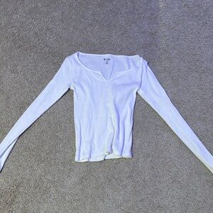 White Long Sleeve Top